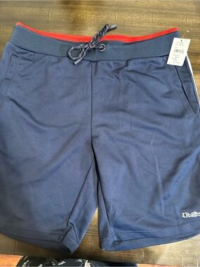 Ben Sherman Navy Shorts with Red-Trim Waistband